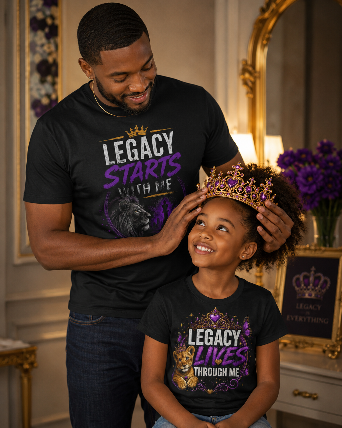 Legacy Lives Through Me 👑 | Father & Daughter Matching Set