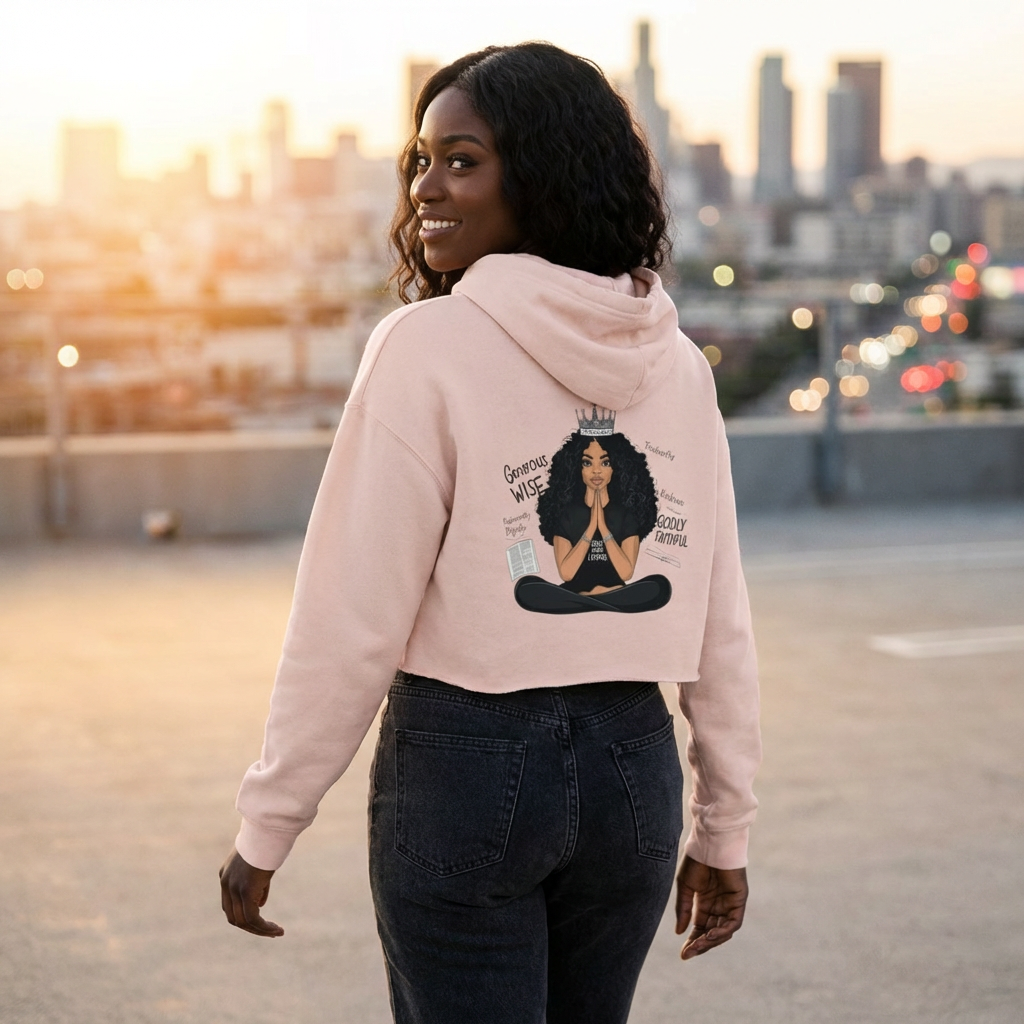 Cropped Hoodie — "Boss Lady with Proverbs 31 Energy"